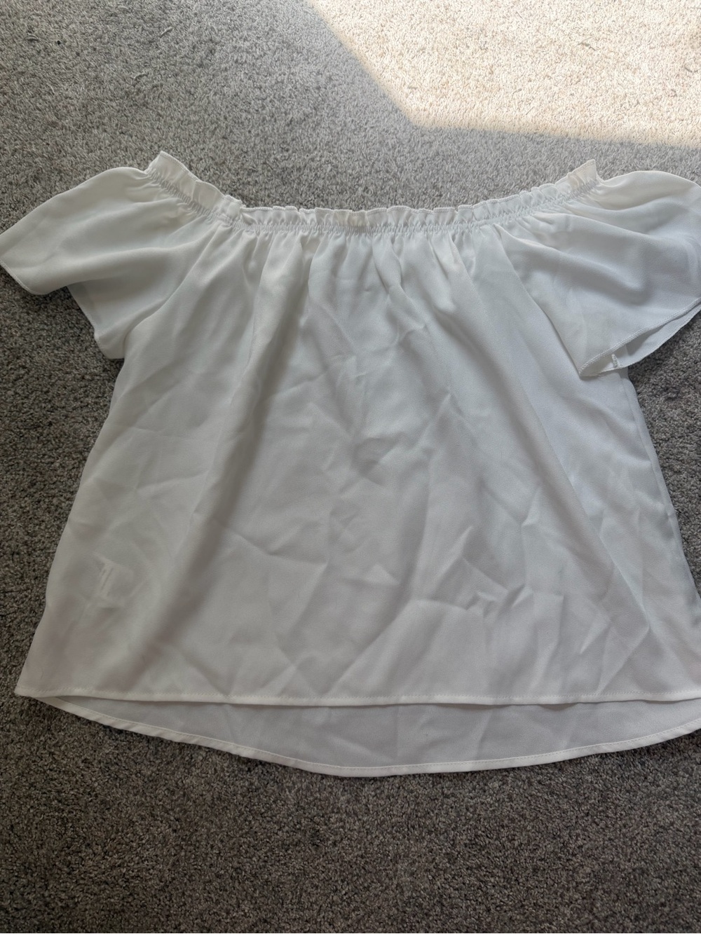 White Off-Shoulder Women’s Top